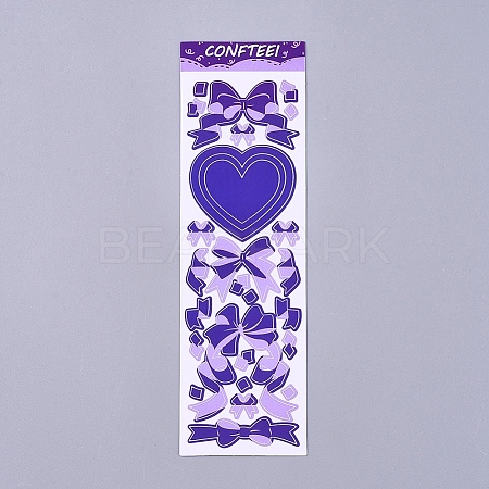 Bowknot Ribbon Pattern Decorative Labels Stickers DIY-L037-B07-1