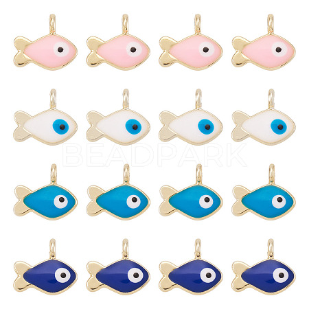 40Pcs Alloy Enamel Charms ENAM-PJ0001-15-1