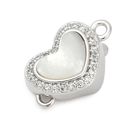 Brass Micro Pave Clear Cubic Zirconia Box Clasps KK-P291-45P-1