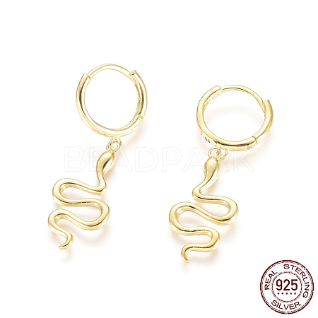 925 Sterling Silver Hoop Earrings STER-G031-07G-1