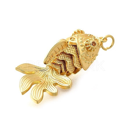 Brass Micro Pave Cubic Zirconia Pendants KK-R217-01G-01-1