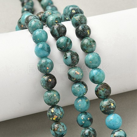 Dyed Natural Dolomite Beads Strands G-D337-8mm-D01-1