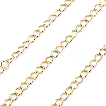 Brass Curb Chains KK-P304-02B-KCG-1