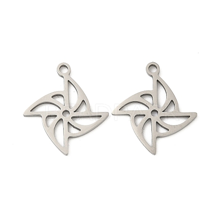 201 Stainless Steel Laser Cut Pendants STAS-P428-05P-1