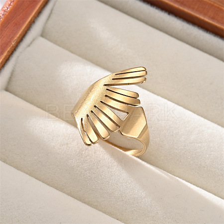 304 Stainless Steel Cuff Open Rings WG29F56-02-1