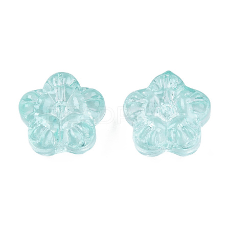 Transparent Spray Painted Glass Beads GLAA-N035-029-C01-1