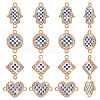 40Pcs 4 Styles Alloy Blue and White Enamel Links Connector Charms FIND-AR0006-07-1