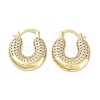 Brass Micro Pave Cubic Zirconia Chunky Hoop Earrings for Women EJEW-E310-19G-1