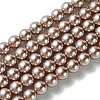 Eco-Friendly Dyed Glass Pearl Round Beads Strands HY-A008-8mm-RB046-1