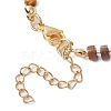 Natural Tiger Eye Beads Link Bracelets for Women Men BJEW-JB11467-04-4