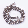 Electroplate Glass Beads Strands GR10MMY-9AB-2