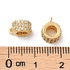 Brass Micro Pave Cubic Zirconia Tube Bails KK-P239-28G-3