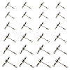 SUPERFINDINGS 30Pcs 6 Style 201 Stainless Steel 3 Way Swivels Fishing Cross Line FIND-FH0004-45-1