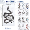 Snake Water Proof Removable Temporary Tattoos Stickers AJEW-WH20048-49-2