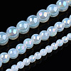 Electroplate Transparent Glass Beads Strands LS-GLAA-T032-T8mm-AB14-4