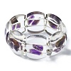 Natural Amethyst Stretch Bracelets BJEW-G702-06D-1