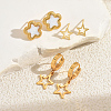 3 Pairs Stainless Steel Flower & Hollow Star Earring Sets BQ9820-3