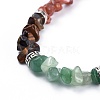 Chakra Jewelry Natural & Synthetic Gemstone Chip Anklets AJEW-AN00269-2