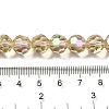 Electroplate Transparent Glass Beads Strands X-EGLA-A035-T10mm-L22-4
