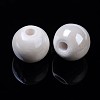 Glazed Porcelain Round Beads X-PORC-S489-10mm-01-2