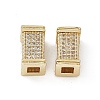 Brass Micro Pave Clear Cubic Zirconia Beads KK-E068-VB458-2