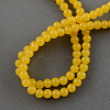 Imitation Jade Glass Beads Strands X-DGLA-S076-8mm-23-1