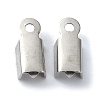 Non-Tarnish 201 Stainless Steel Ribbon Crimp Ends STAS-C097-52P-1