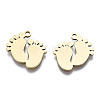 201 Stainless Steel Charms STAS-T044-208G-2