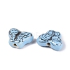 Hand Painted Butterfly Porcelain Beads PORC-Q006-05E-2