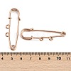 Ion Plating(IP) 304 Stainless Steel Safety Pins Brooch Findings STAS-K252-05A-RG-3