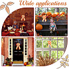 CHGCRAFT 4Pcs 2 Style Pumpkin Pattern Ployester Bowknot Display Decoration DIY-CA0004-37-7