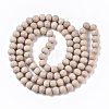 Undyed & Natural Wood Beads Strands WOOD-T024-036-2