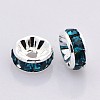 Brass Grade A Rhinestone Spacer Beads RB-A014-Z7mm-06S-2