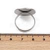 Non-Tarnish 304 Stainless Steel Pad Ring Settings STAS-K278-11F-P-5