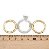 Brass Micro Pave Cubic Zirconia Plain Band Finger Rings for Women RJEW-P160-01C-G01-6