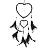 Feather Heart Woven Net/Web Wind Chimes with Shell HEAR-PW0001-166D-1