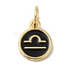 Real 18K Gold Plated Brass Enamel Charms KK-L216-001G-K01-1