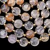 Natural Purple Phantom Quartz Purple Lodolite Quartz Beads Strands G-C116-A184-02-4