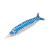 Copper Wired Glass Seed Beaded Pacific Saury Pendants PALLOY-MZ01105-01-4