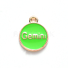 Alloy Enamel Pendants ENAM-S124-01A-06I-3