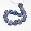 Flat Round Electroplated Natural Druzy Quartz Crystal Beads Strands G-A141-14mm-A05-2