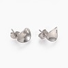 304 Stainless Steel Stud Earring Findings STAS-F178-05P-1