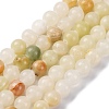 Natural Green Banded Calcite(Afghan Jade) Beads Strands G-B130-6mm-01-1