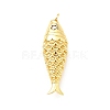 Brass Micro Pave Clear Cubic Zirconia Pendants X-KK-G416-11G-1