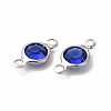 304 Stainless Steel with Glass Connector Charms STAS-G305-08P-04-2