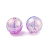 UV Plating Rainbow Iridescent Two Tone Acrylic Beads PACR-C009-04K-2