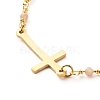 Cross Link Bracelet BJEW-JB06865-04-4