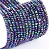 Electroplate Glass Beads Strands EGLA-F149-FP-06-1