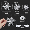 CHGCRAFT 3 Style Snowflake Plastic Pendants FIND-CA0002-51-2