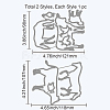 2Pcs 2 Styles Carbon Steel Cutting Dies Stencils DIY-WH0309-602-6